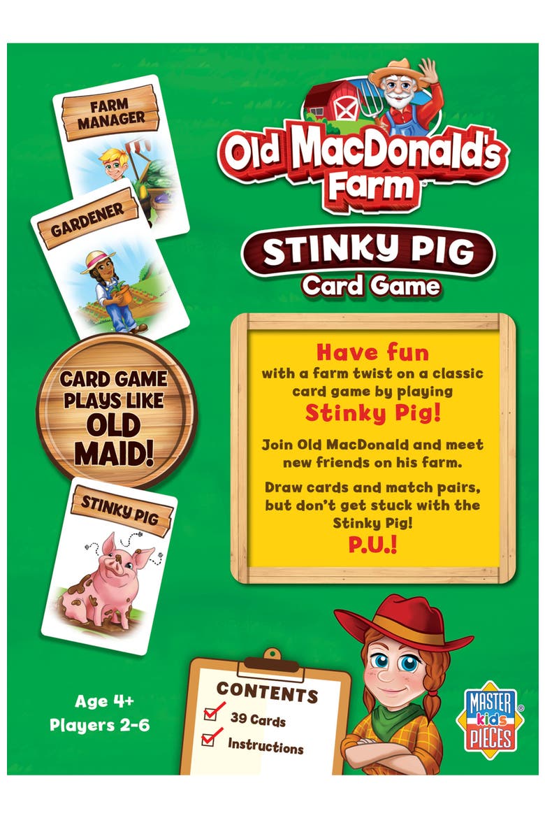 Old MacDonald - Stinky Pig Card Game, Alternate, color, Multicolor