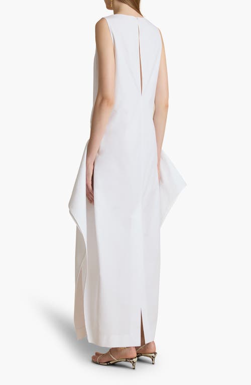 Khaite Kenith Cotton Poplin Dress In White