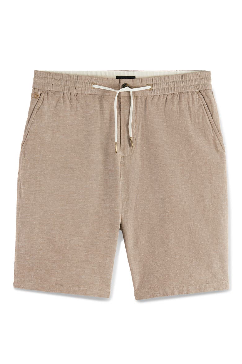 Regular Fit Cotton & Linen Chino Shorts, Alternate, color, AMPHORA