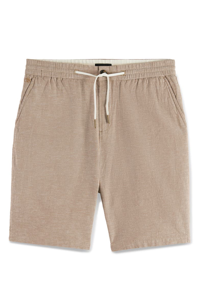 Scotch & Soda Regular Fit Cotton & Linen Chino Shorts, Alternate, color, Amphora