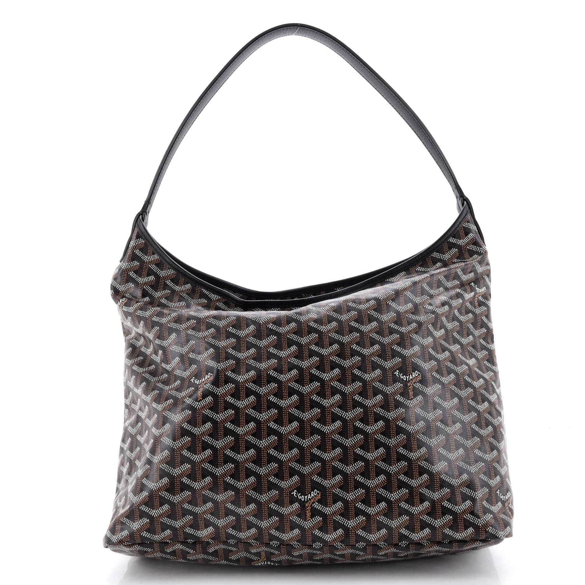 Pre-Owned Goyard Boheme Hobo Coated Canvas, Alternate, color, Black