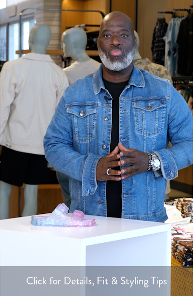 JLolli Glitter Rainbow Jelly Sandal, sales video thumbnail