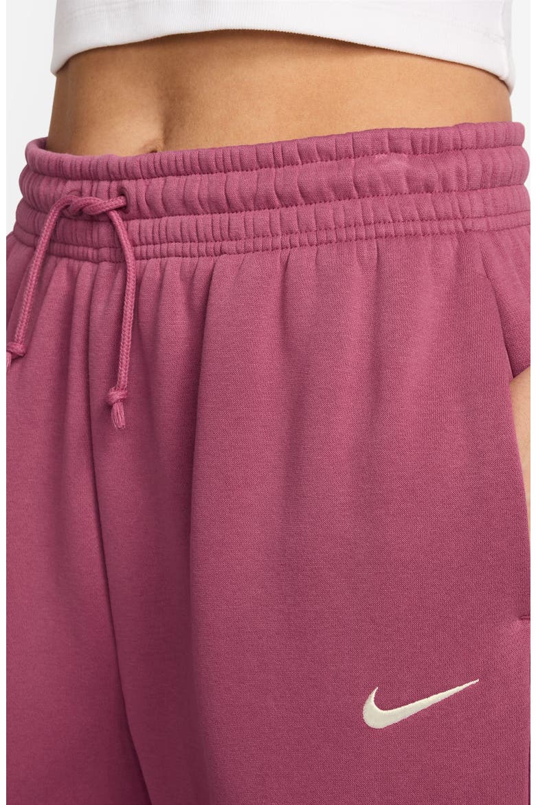 Sportswear Phoenix Fleece High-Waisted Oversized Sweatpants, Alternate, color, SWEET BEET/ SAIL