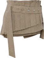 PCFG Linen Blend Super Mini Skirt
