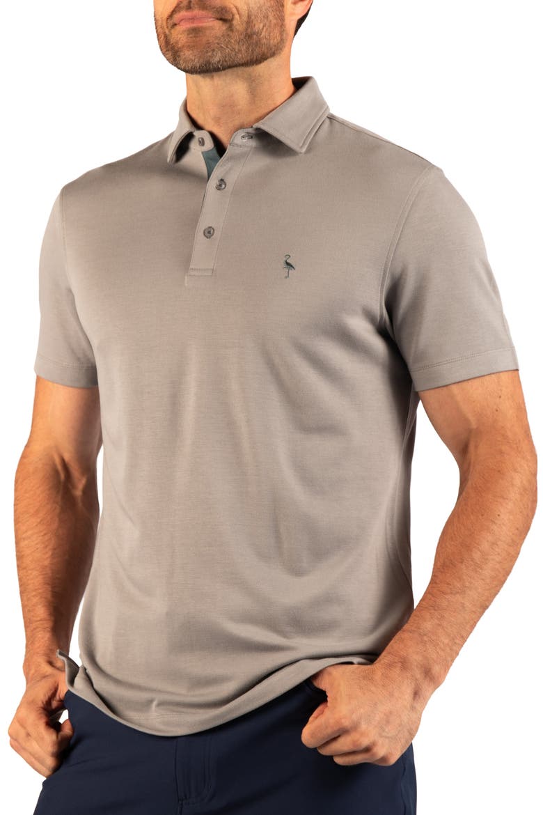 Stonewashed Polo, Alternate, color, LT GREY