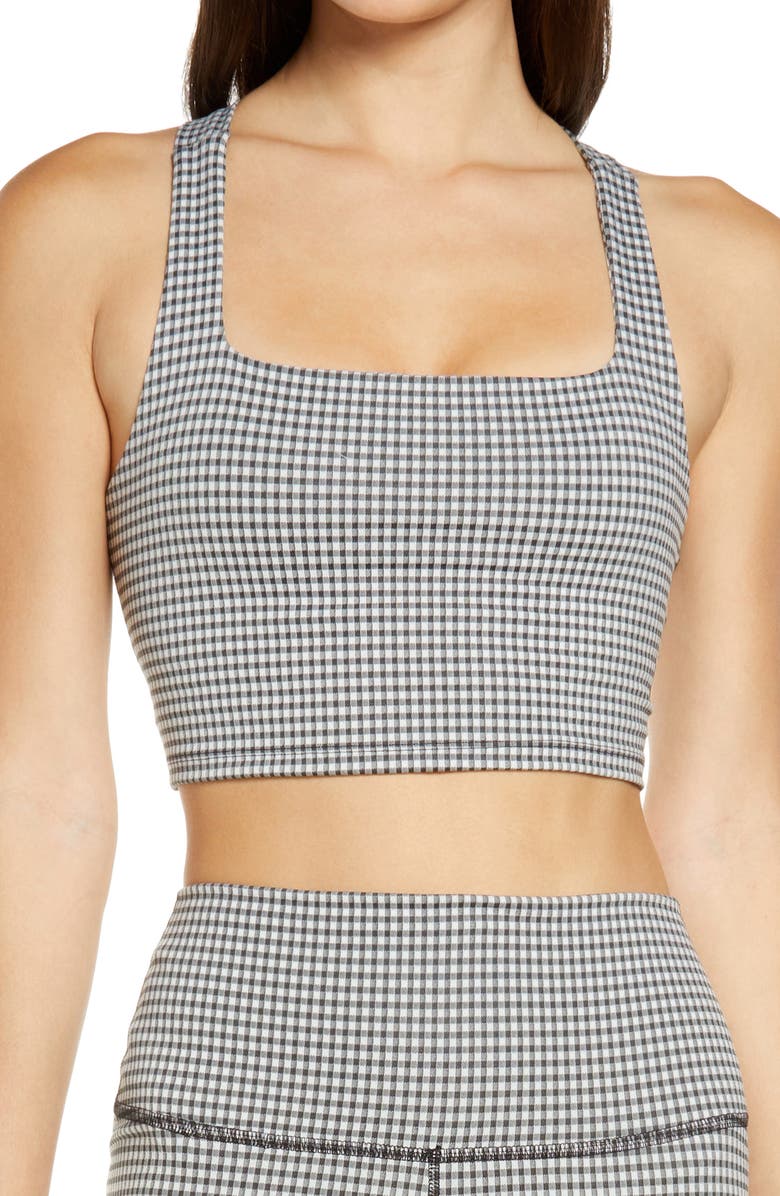 Nike Yoga Dri-FIT Crop Gingham Tank, Main, color,