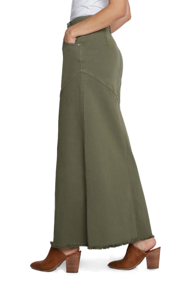 Wash Lab Denim Pieced Denim Maxi Skirt, Alternate, color, Dusty Green