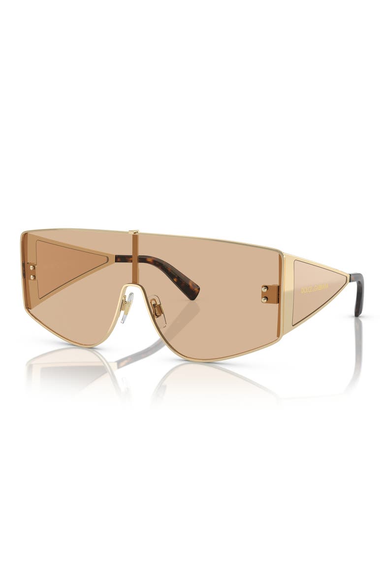 144mm Shield Sunglasses, Alternate, color, LIGHT GOLD
