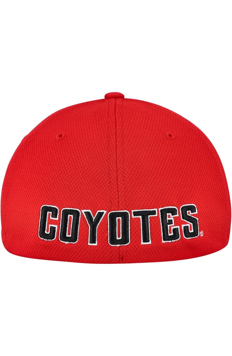 TOP OF THE WORLD Men's Top of the World  Red South Dakota Coyotes Reflex Performance Flex Hat, Alternate, color, Red