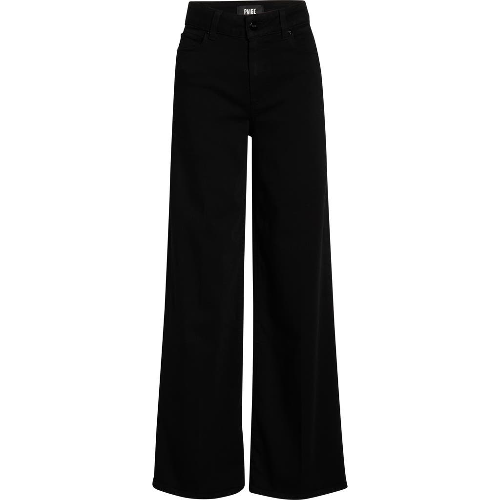 Paige Anessa High Waist Wide Leg Jeans In Black