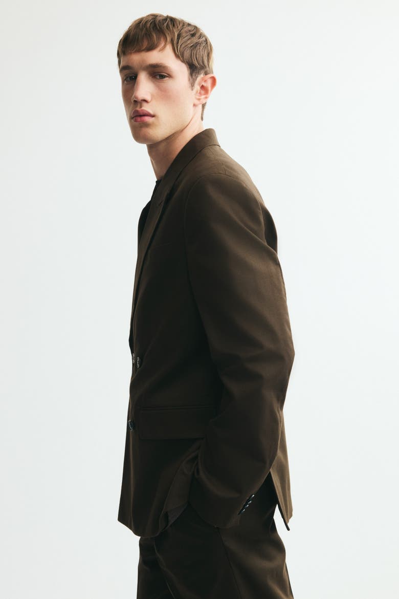 Relaxed-fit Double-breasted Jacket, Alternate, color, Dark khaki green
