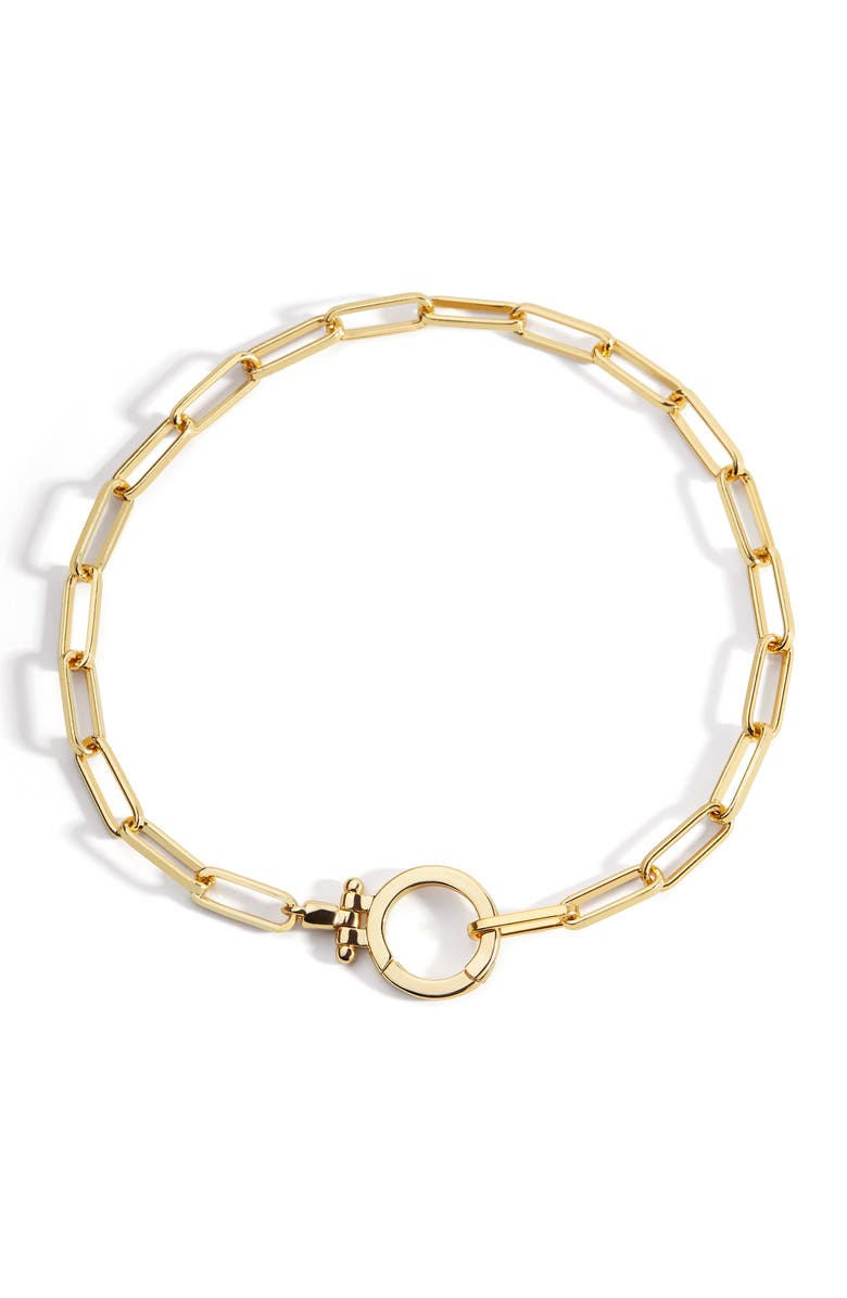 Mint & Lily Mint Paperclip Bracelet, Main, color, 18K Gold Over Sterling Silver
