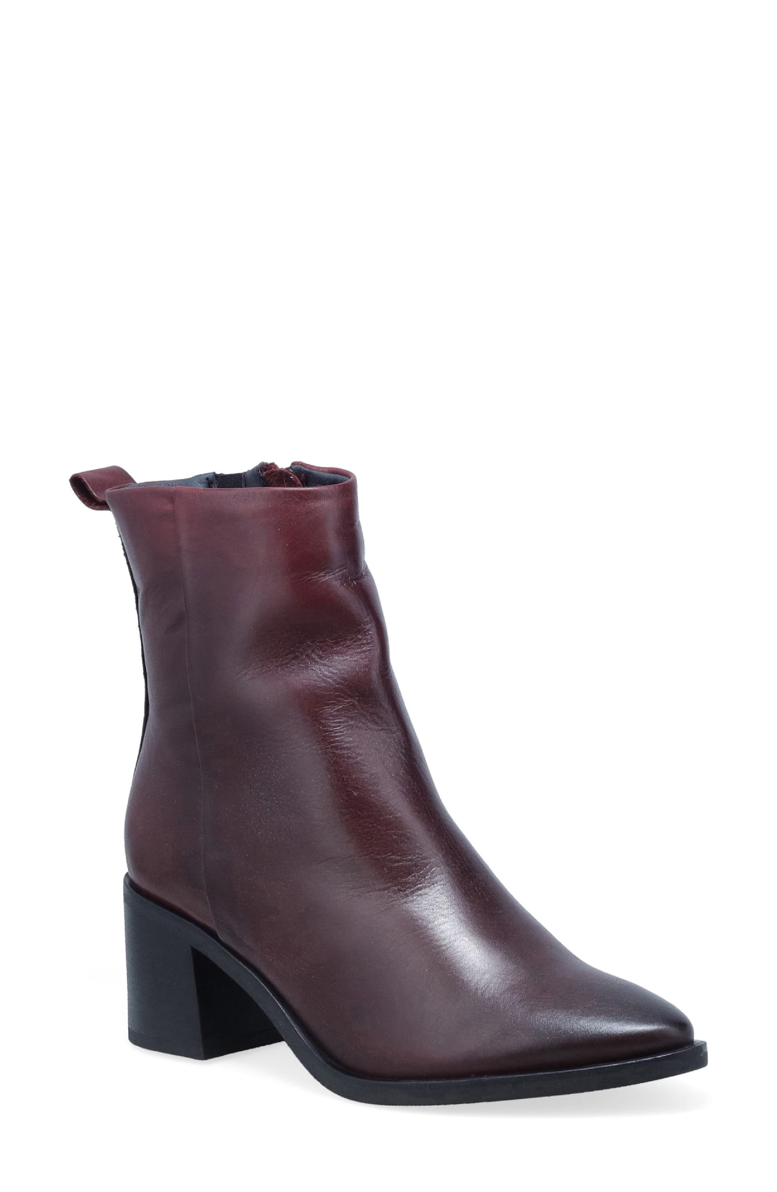 Jessica Block Heel Bootie, Main, color, WINE