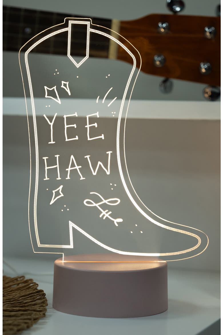 Write-On Neon Cowboy Boot Light, Alternate, color, NONE