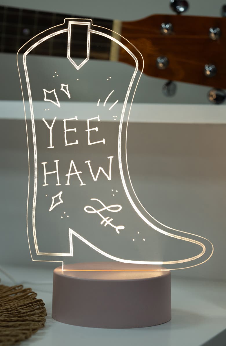 Fizz Creations Write-On Neon Cowboy Boot Light, Alternate, color, 
