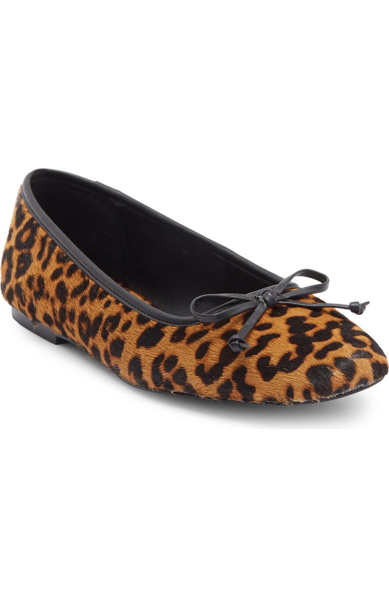 Steve Madden Malinda Genuine Cow Hair Ballet Flat, Main, color, Leopard