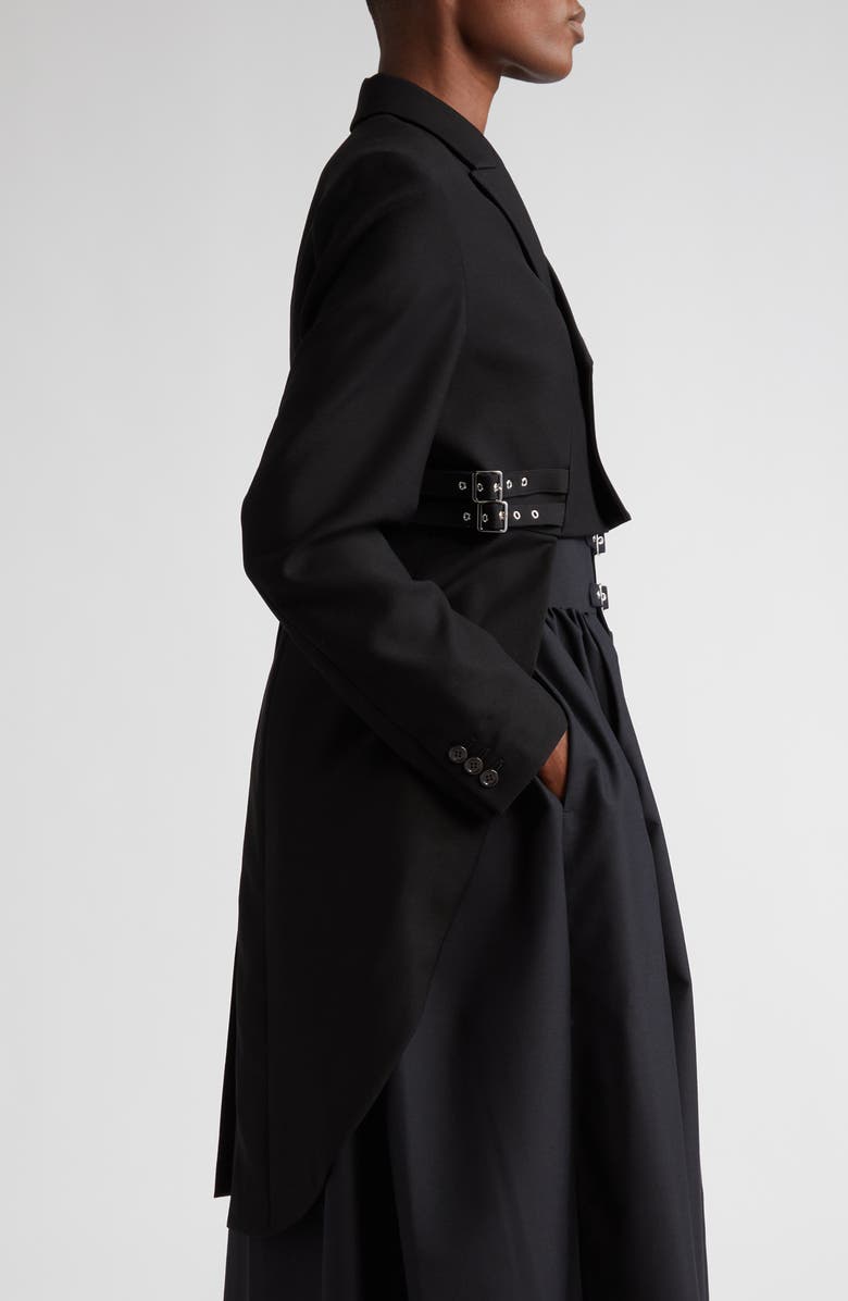 Noir Kei Ninomiya Double Breasted Wool & Mohair Crop Tailcoat, Alternate, color, 