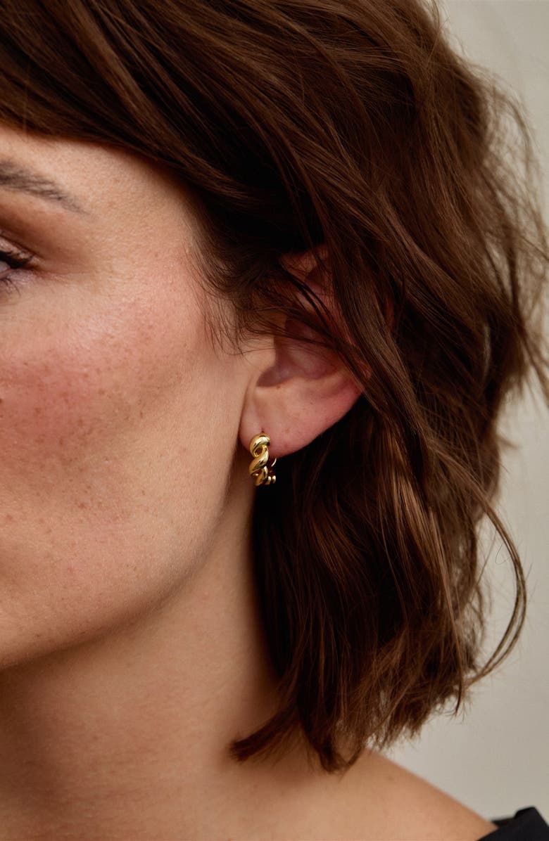 Set & Stones Tessa Twist Hoop Earrings, Alternate, color, Gold