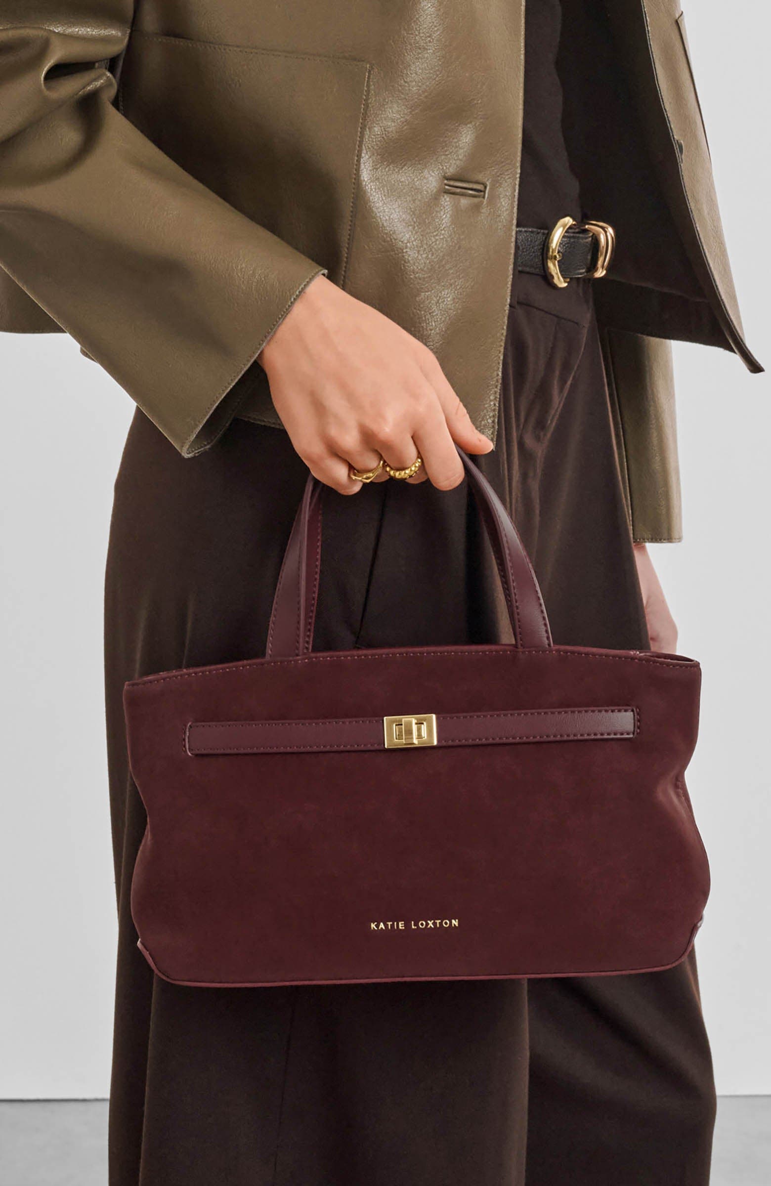 Orin Top Handle Crossbody Bag, Alternate, color, Cherry Suedette / Cherry