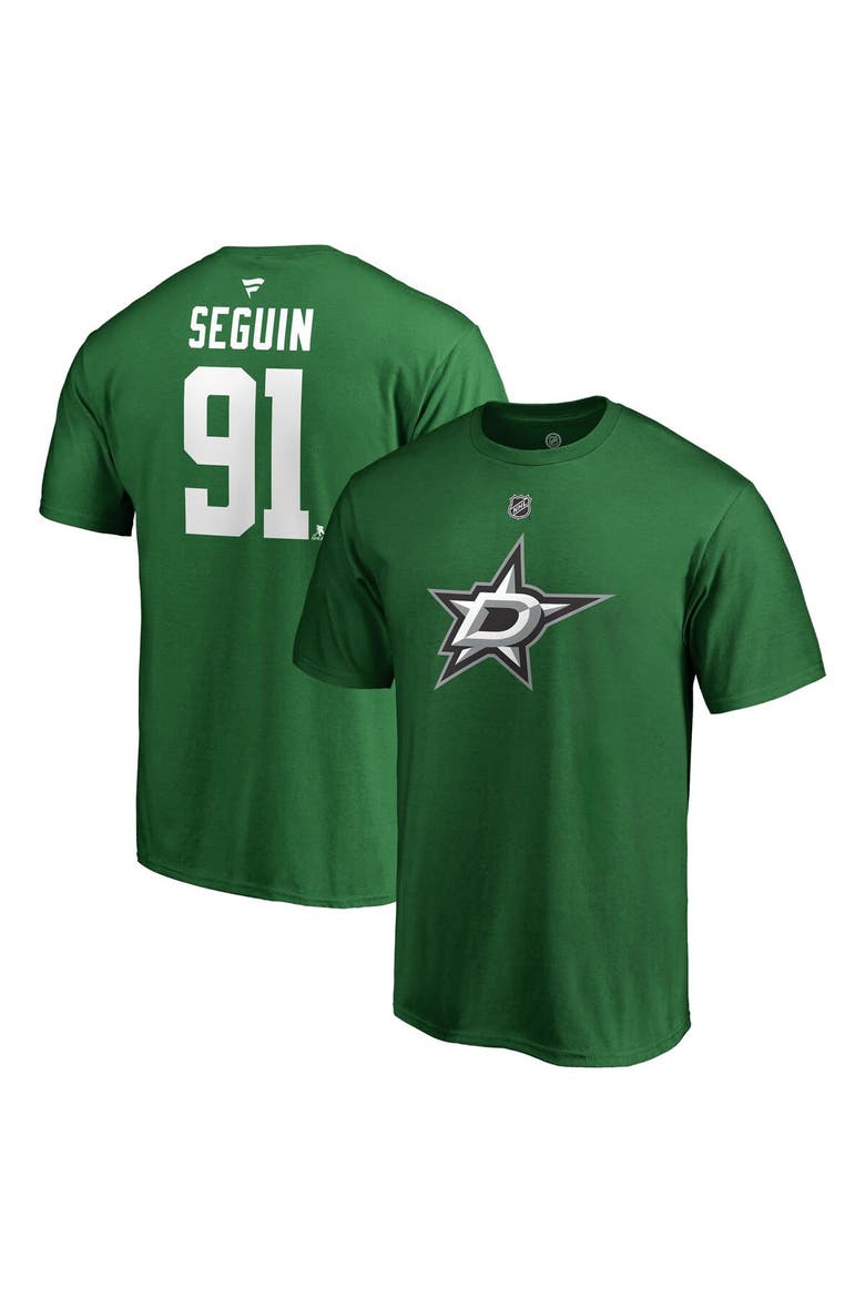 Men's Fanatics Branded Tyler Seguin Kelly Green Dallas Stars Team Authentic Stack Name & Number T-Shirt, Main, color, Kelly Green