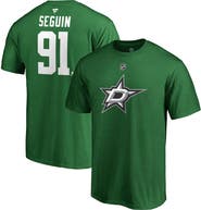 FANATICS Men's Fanatics Branded Tyler Seguin Kelly Green Dallas Stars Team Authentic Stack Name & Number T-Shirt