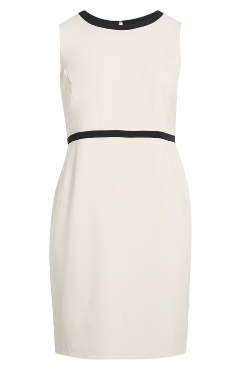 Sleeveless Stretch Crepe Sheath Dress