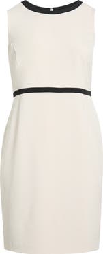KASPER Sleeveless Stretch Crepe Sheath Dress