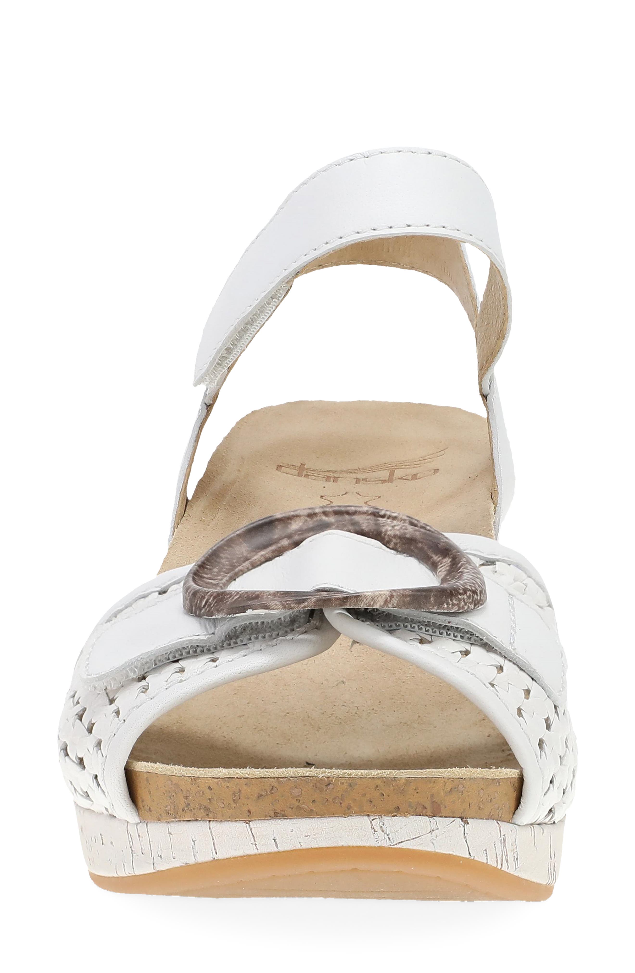 Stella Ankle Strap Platform Wedge Sandal, Alternate, color, WHITE