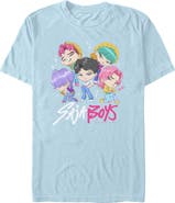 KPop Demon Hunters Men's Saja Boys' Chibi Group Short Sleeve Graphic T-Shirt