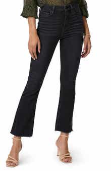 PAIGE Claudine Raw Hem Flare Ankle Jeans