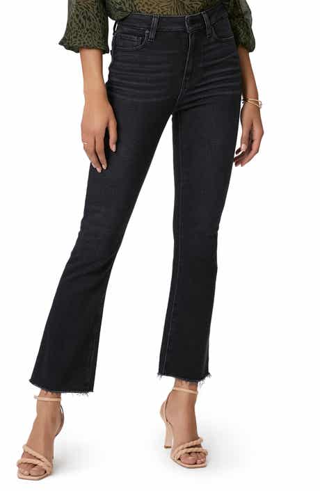 PAIGE Claudine Raw Hem Flare Ankle Jeans