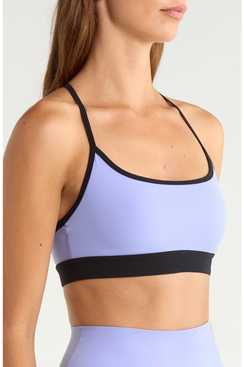 Emerson Airweight Sports Bra, Alternate, color, PURPLE HAZE/ BLACK