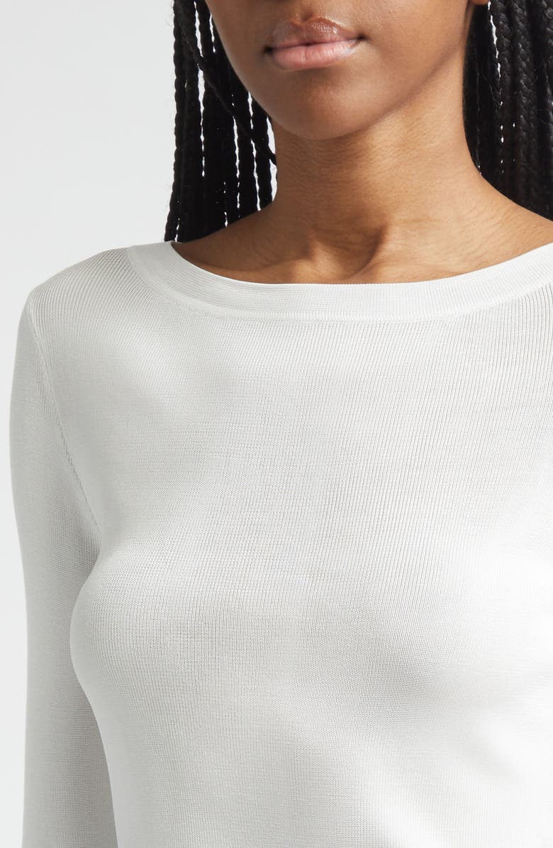 POSSE Aimee Knit Boat Neck Top, Alternate, color, Ivory