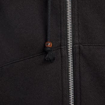 Washed French Terry Zip-Up Hoodie