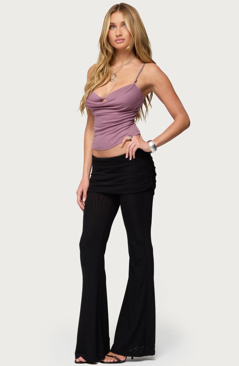 EDIKTED Layered Cowl Neck Knit Camisole, Alternate, color, 
