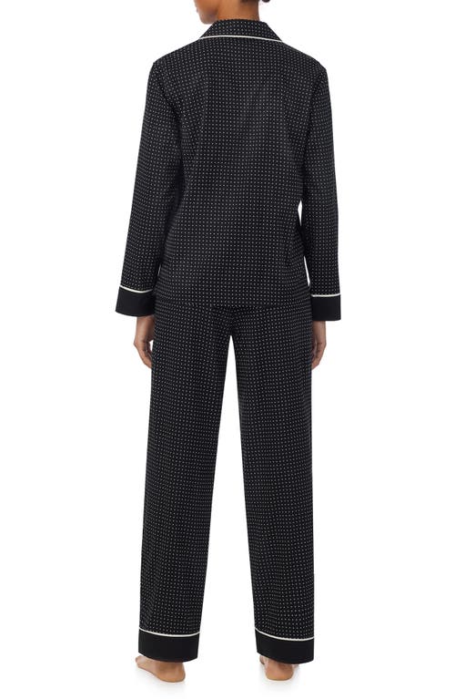 Ralph Lauren Lauren  Cotton Blend Dot Print Pajamas In Black