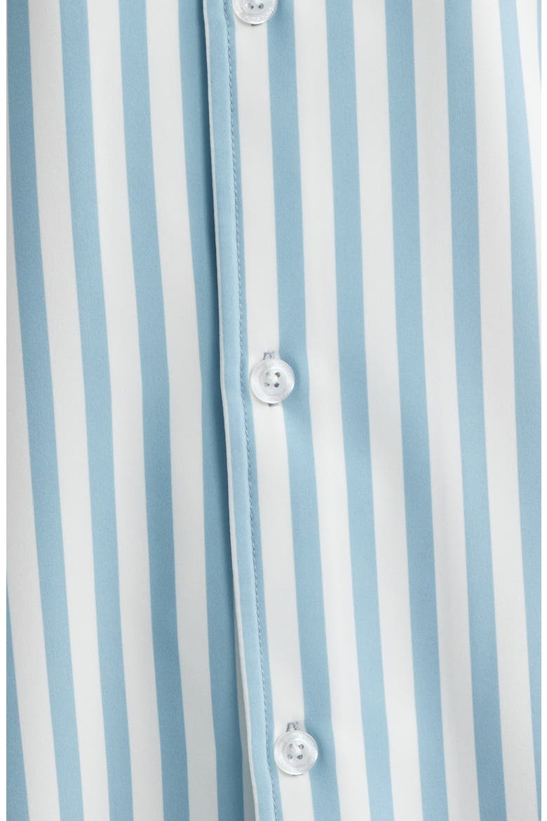 Que Sera Sera Stripe Short Sleeve Cotton Button-Up Shirt - Ryan Sheckler Edition, Alternate, color, BLUE