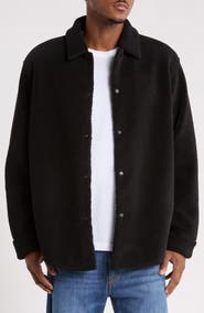 HUGO Ebolt Teddy Faux Shearling Shirt Jacket