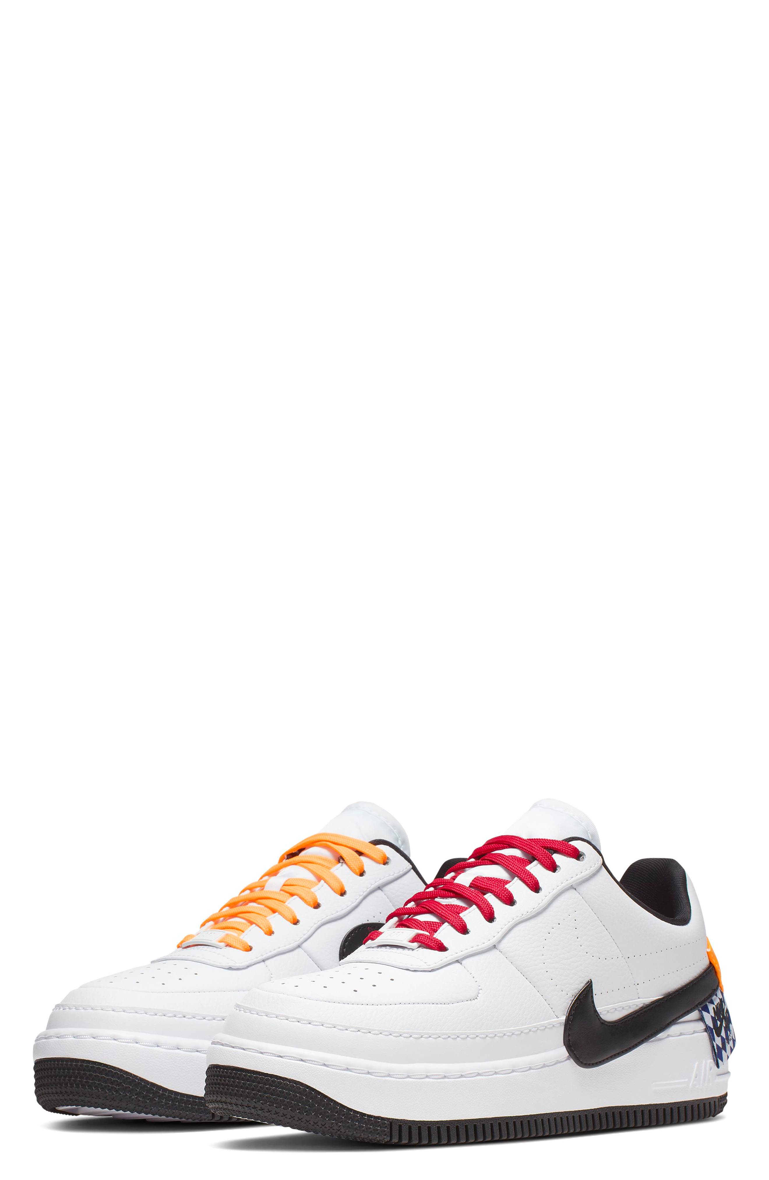Air Force 1 Jester XX Sneaker, Main, color, WHITE/ BLACK/ LASER ORANGE