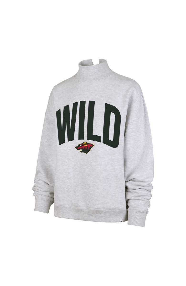 '47 Women's '47  Heather Gray Minnesota Wild Subtle Muse Sweatshirt, Alternate, color, Heather Gray
