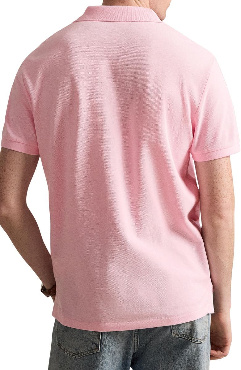 Polo Ralph Lauren The Iconic Solid Cotton Piqué Polo, Alternate, color, Bath Pink