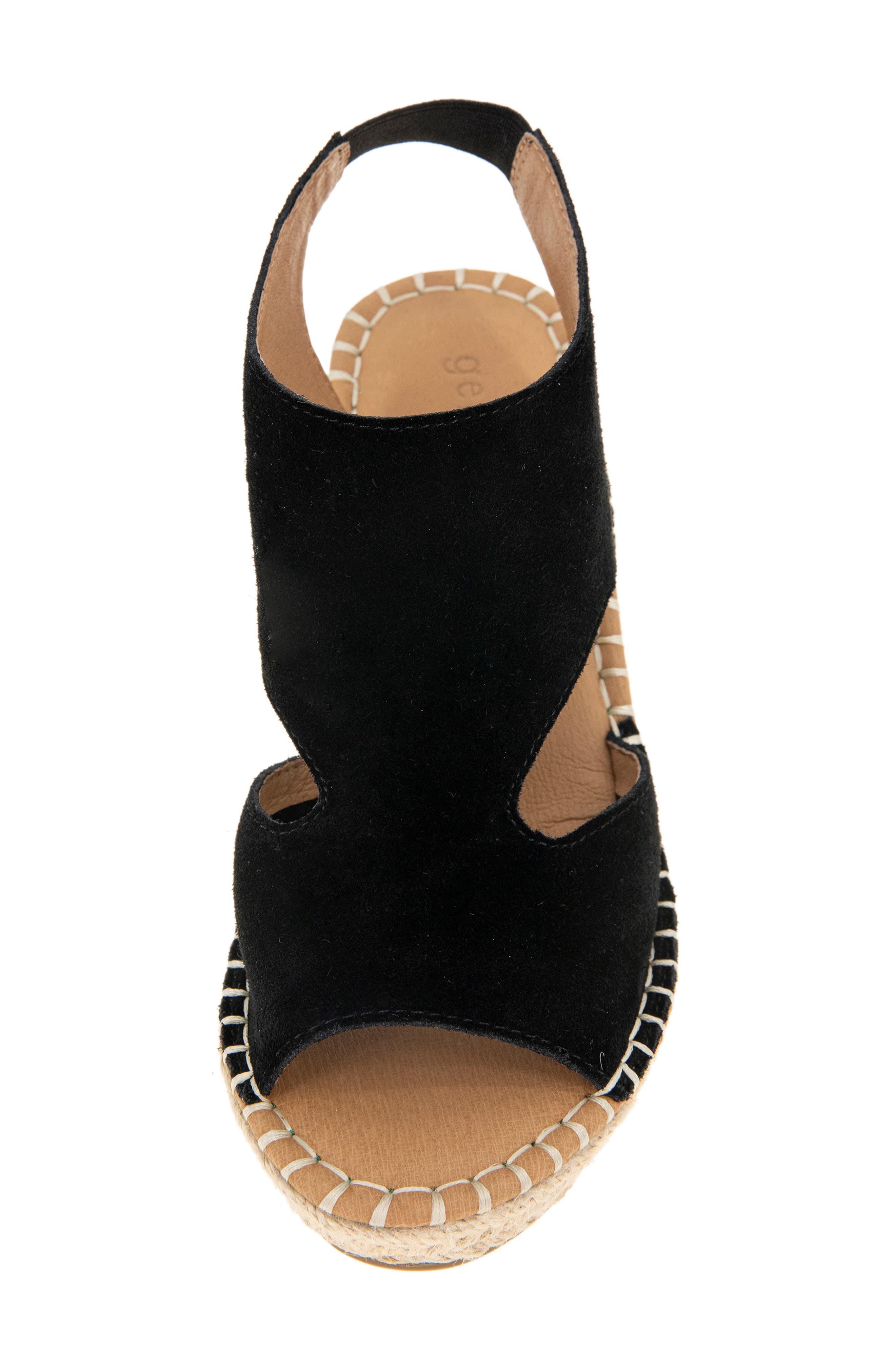 Gentle Souls Cody Espadrille Wedge Sandal, Alternate, color, Black
