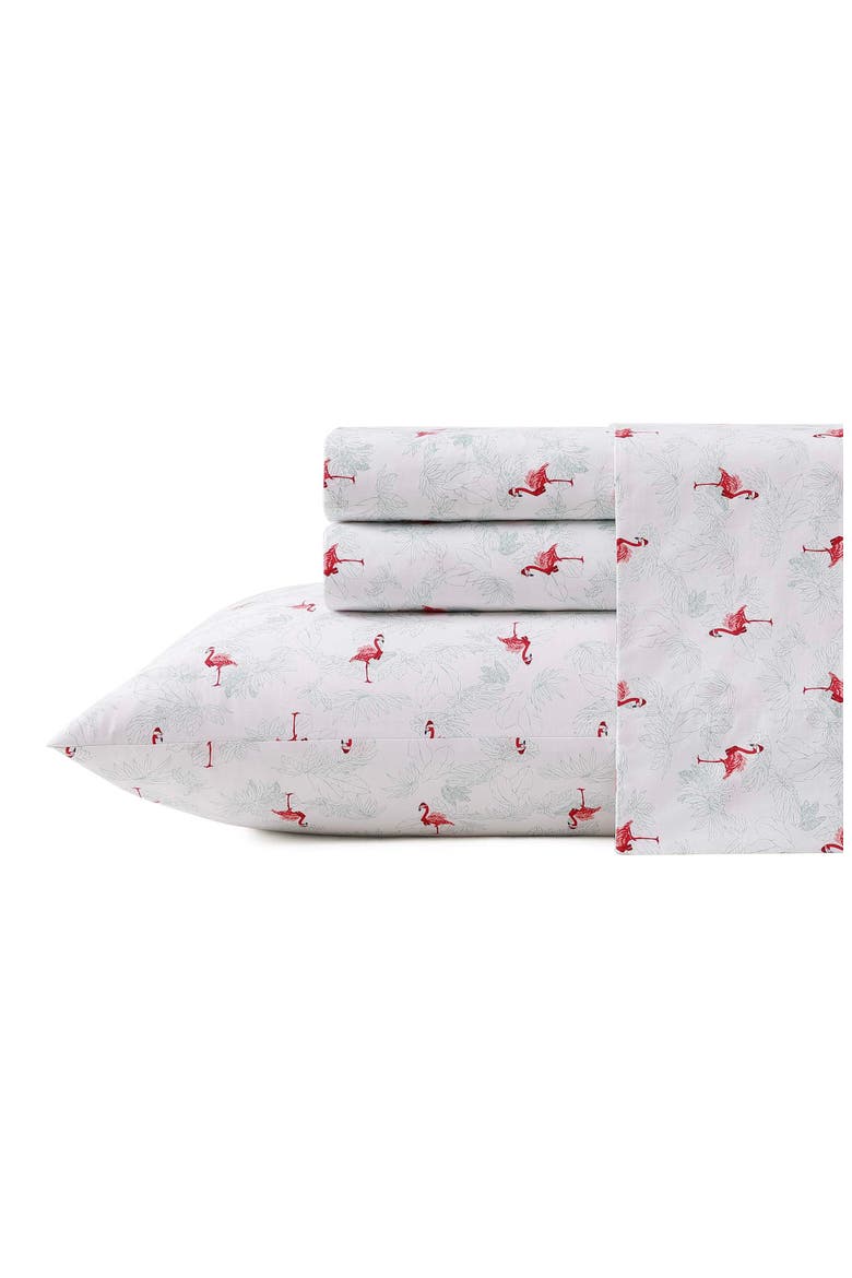 Wrapped Up Cotton Percale Sheet Set, Main, color, RED/ GREEN