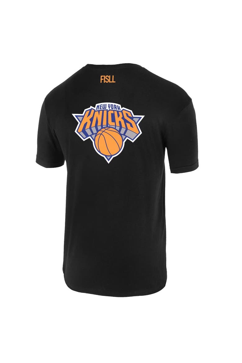 Unisex FISLL  Black New York Knicks Oversize Logo T-Shirt, Alternate, color, Black