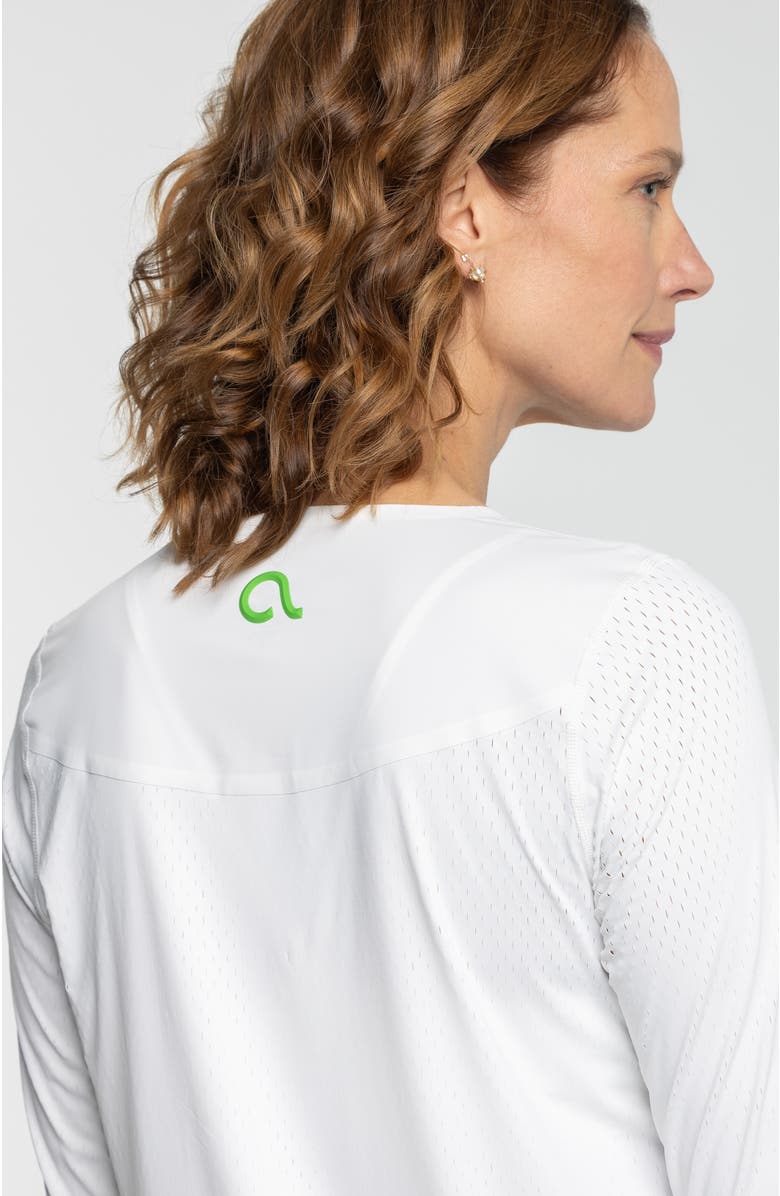 AVI Rally Pickleball Long Sleeve, Alternate, color, White Lotus