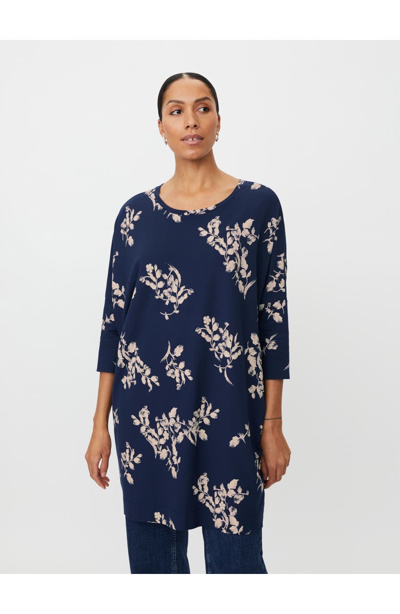 Masai Copenhagen MaGabini Floral Tunic Top, Main, color, Navy Blazer