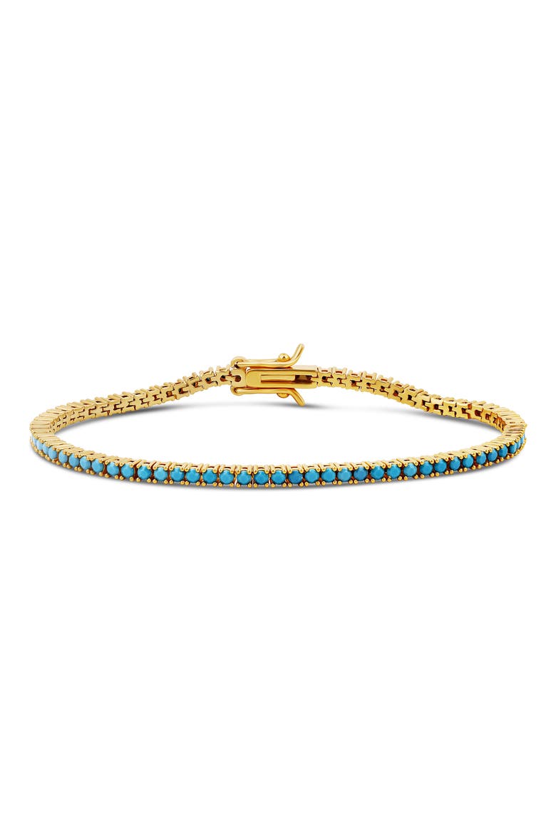 Classic Tennis Bracelet, Main, color, GOLD/ TURQUOISE