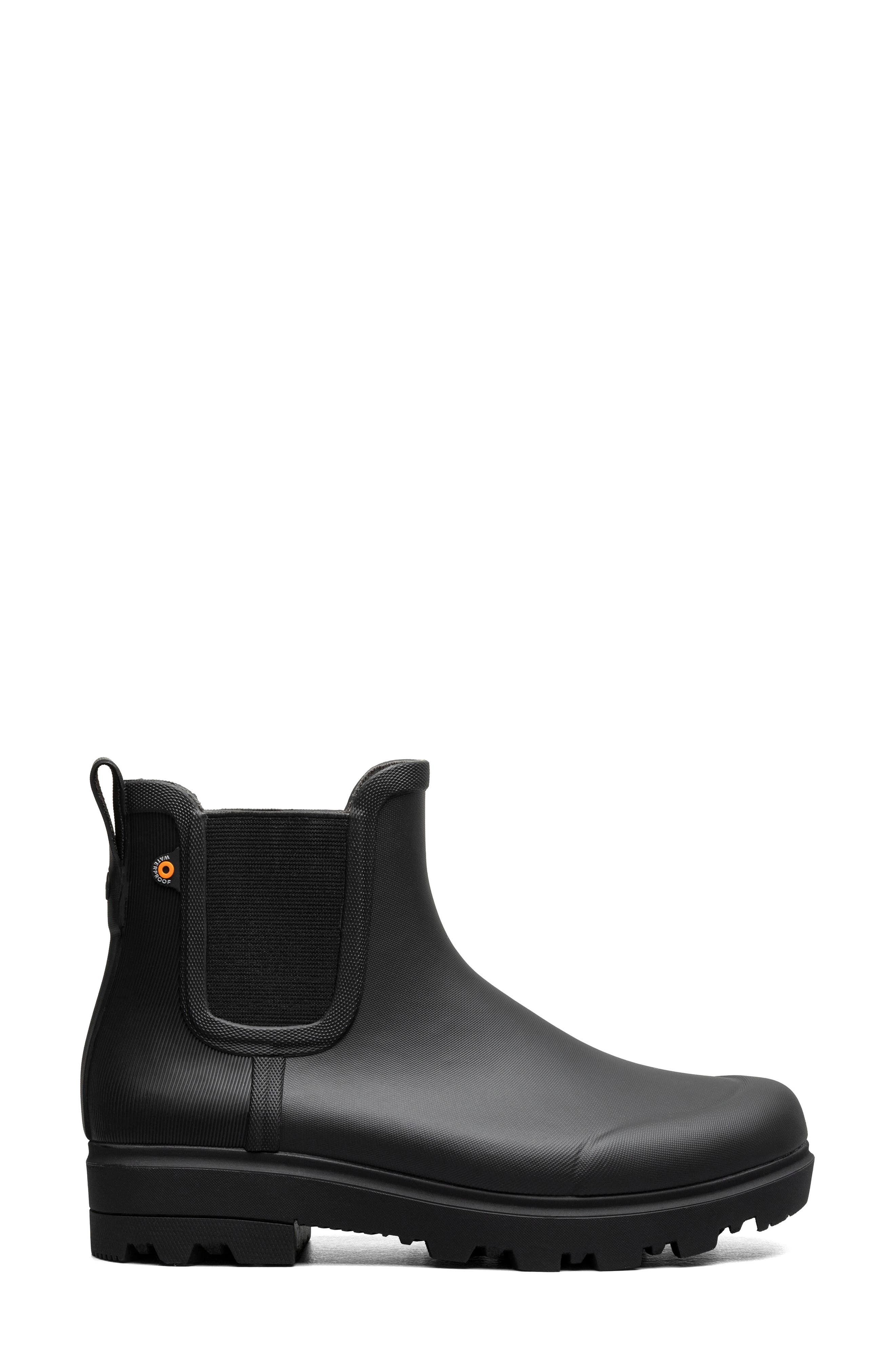 Bogs Holly Waterproof Chelsea Boot, Alternate, color, Black