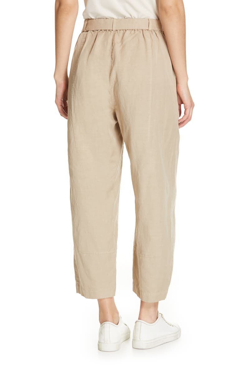 Lantern Twill Ankle Pants, Alternate, color, KHAKI