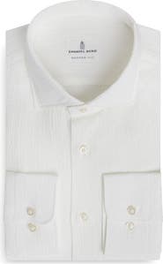Emanuel Berg Modern Fit Seersucker Dress Shirt